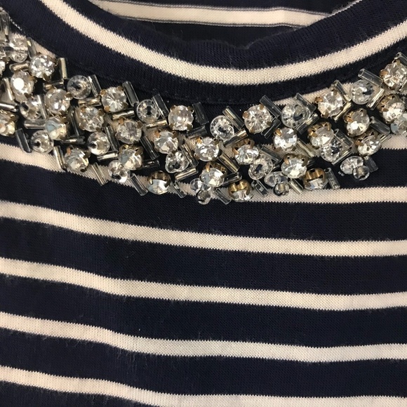 Cynthia Rowley Embellished Striped Tank in Sz L - Picture 2 of 8